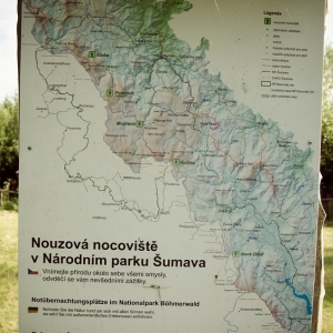 Mapa nocovišť v parku